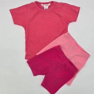 Vintage Gymboree 1998 "Americana" Pink Top and Shorts Sets Size 2-3T
